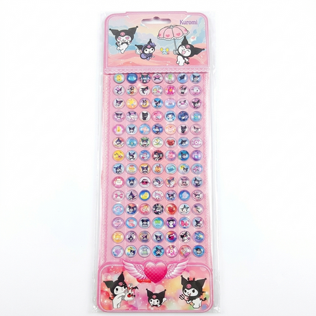 Kuromi 3D Puffy Stickers featuring raised Sanrio character designs for decorating planners and phone cases