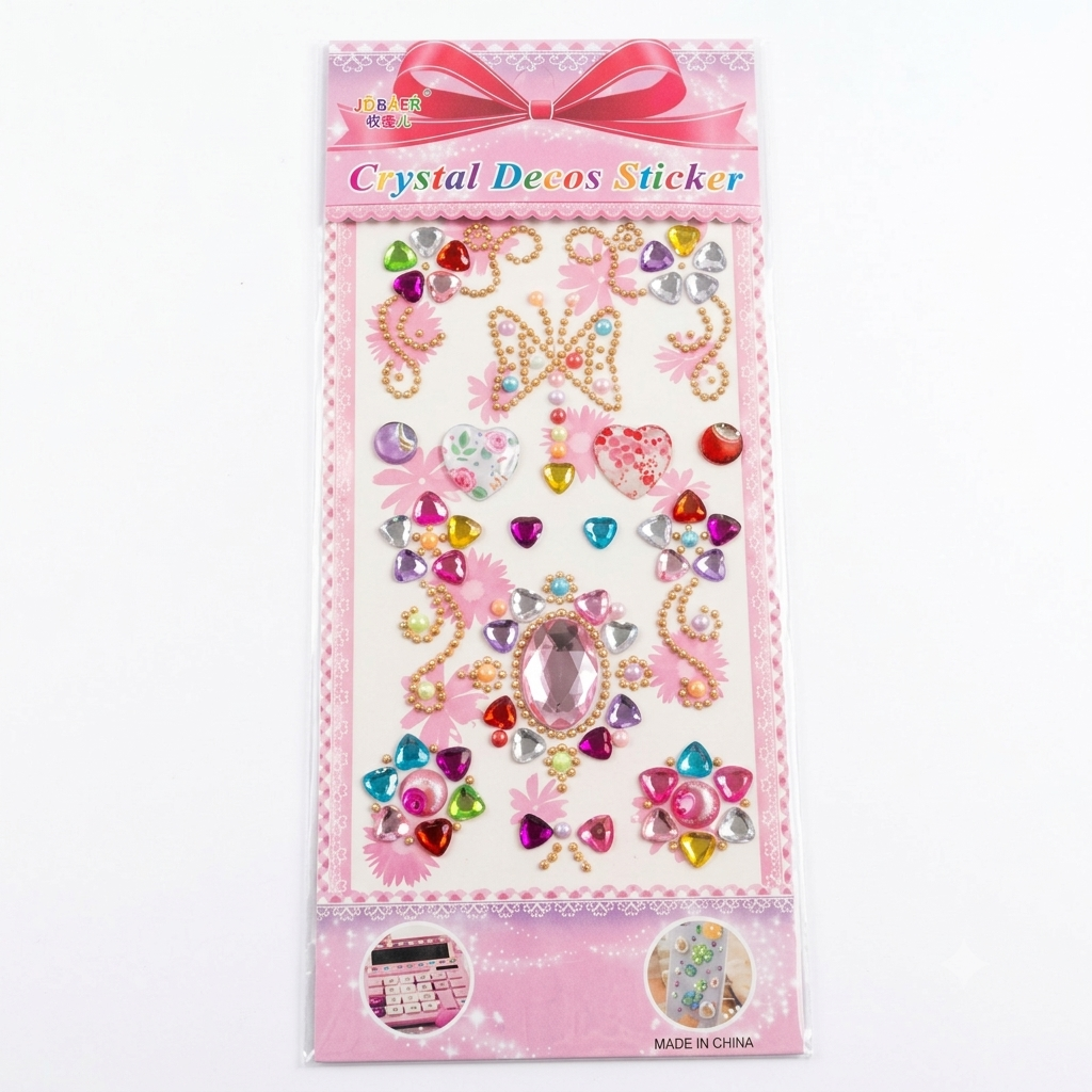 Decorative Crystal Stickers for Crafts Self-Adhesive Gem Sheets