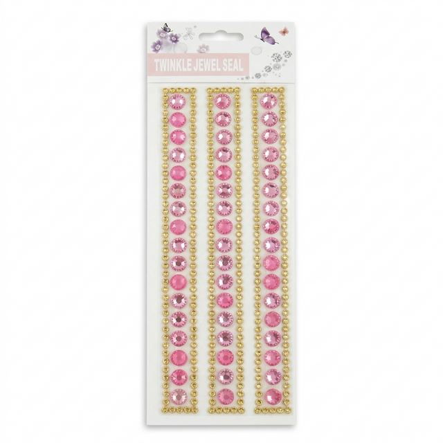 Decorative Crystal Stickers Assorted 2 Pack featuring self-adhesive gem designs for crafts and scrapbooking