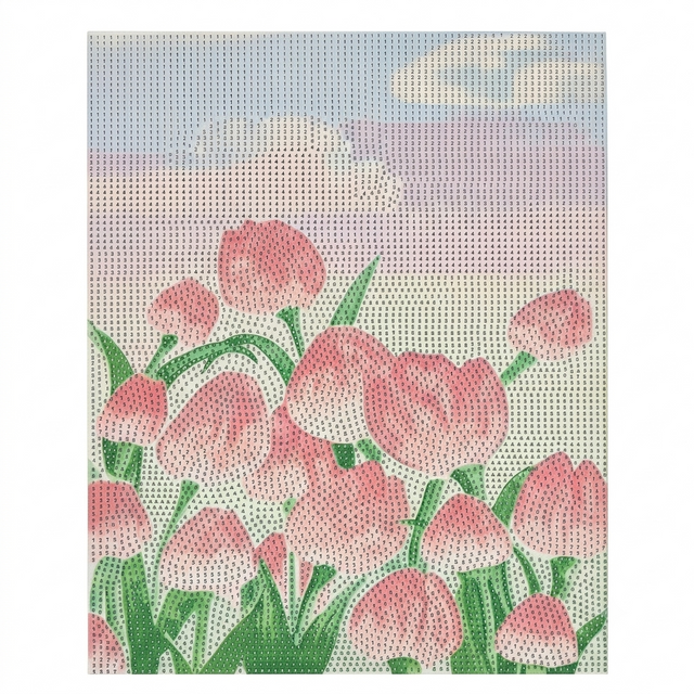 Roses Diamond Painting Set 30x40cm canvas with colorful gems for DIY floral crystal art