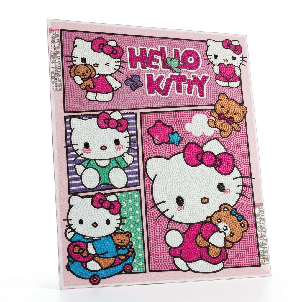 Hello Kitty Diamond Painting Set 30x40cm DIY Sanrio Crystal Art Kit