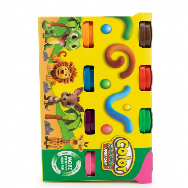 Color Play Dough 8 Pcs Set with 8 cans of non-toxic modeling compound in assorted colors
