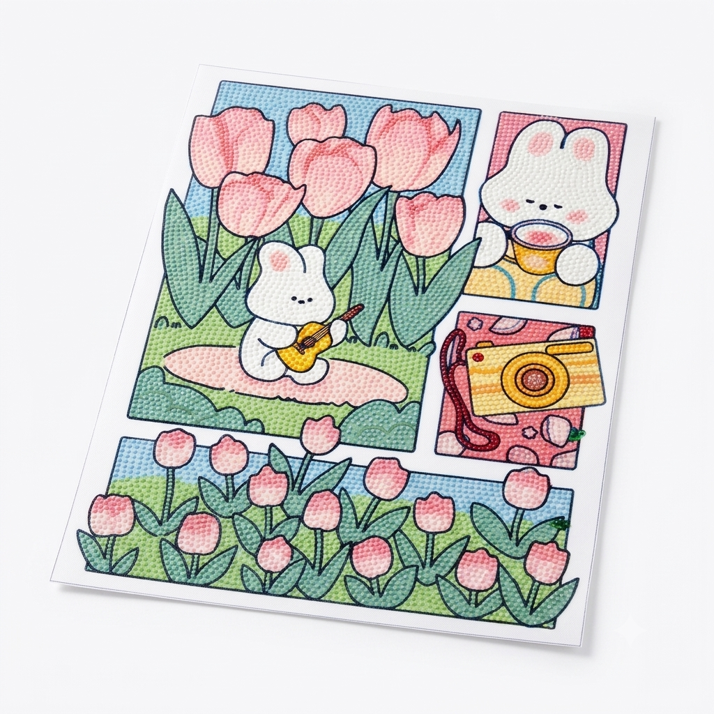 Cartoon Diamond Painting Set 30x40cm DIY Crystal Art Kit for Kids and Adults