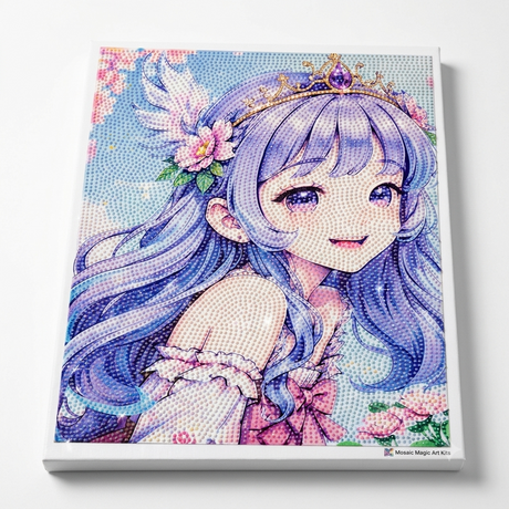 Cute Girl Diamond Painting Set 30x40cm DIY Crystal Art Kit for Kids and Adults