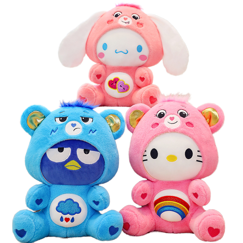 Hello Kitty Loves Cheer Bear 10" Collectible Plush 2-Pack