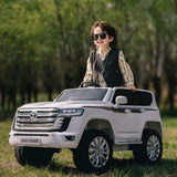 TOYOTA LAND CRUISER 12V Kids Ride-On Electric Car – White