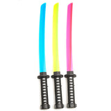 Light Up Sword with Music for Kids featuring flashing LED lights and sound effects, assorted designs
