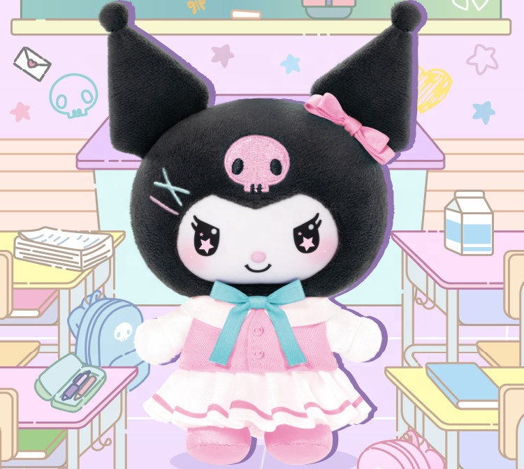 Kuromi School Life Series Plush Pendant Blind Box – Sanrio Collectible (1 Random Plush)