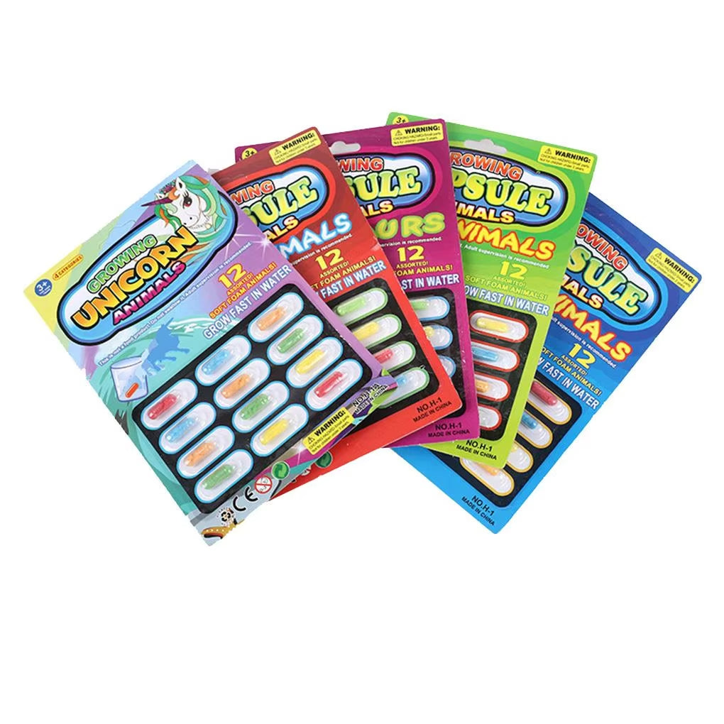 12 Pcs Magic Grow Capsules Water Growing Ocean Animals Toys