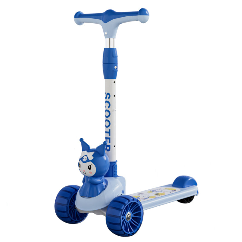 Kuromi Theme Scooter – 3-in-1 Kids Scooter with LED Lights & Adjustable Height