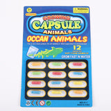 12 Pcs Magic Grow Capsules Water Growing Ocean Animals Toys