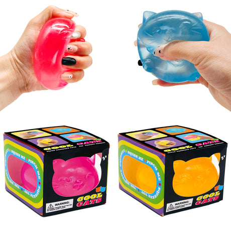NeeDoh Sugar Skull Cats Squishy – Assorted Colors (Sold As Single) - product image