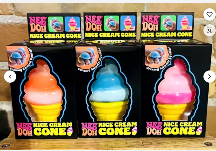 Ice Cream Cone Slow Rising Squishy Toy – Stress Relief Squeeze Sensory Toy
