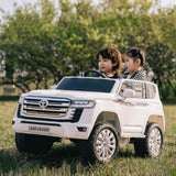 TOYOTA LAND CRUISER 12V Kids Ride-On Electric Car – White