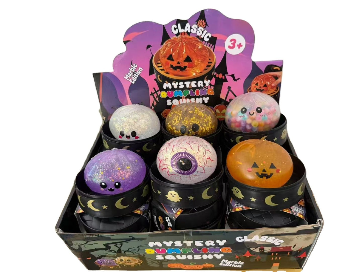 Halloween Glitter Dumpling Squishy Toy – 5 Assorted