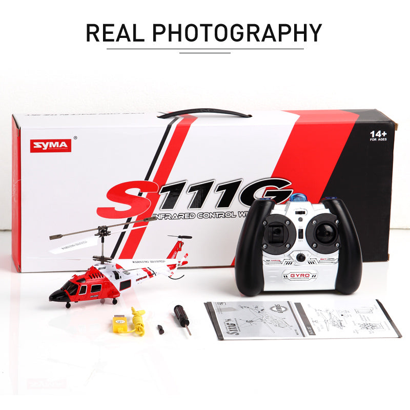 Syma S111G 3.5-Channel RC Helicopter with Gyro – Remote Control Flying Toy