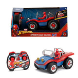 Jada Spider-Man Buggy RC with Non-Removable Spider-Man Figure – 7 Turbo Button Full-Function Remote Control Ages 6+ Red/Blue