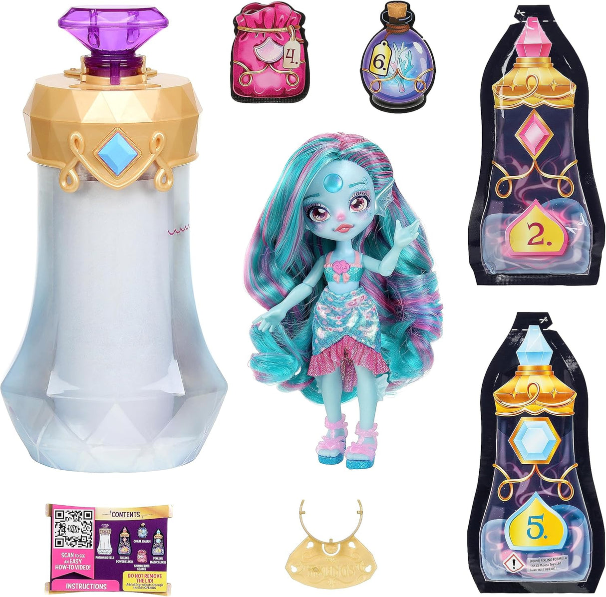 Magic Mixies Pixlings Marena The Mermaid Pixling 6.5" Doll
