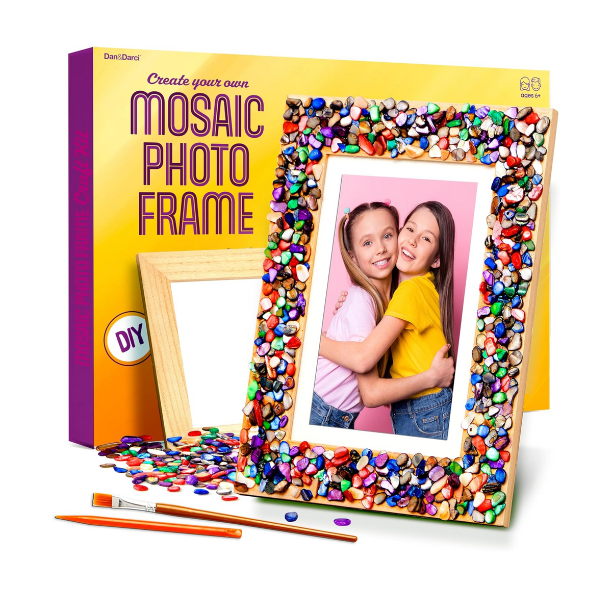 Dan & Darci Create Your Own Mosaic Picture Frame Kit for Kids – Funzone