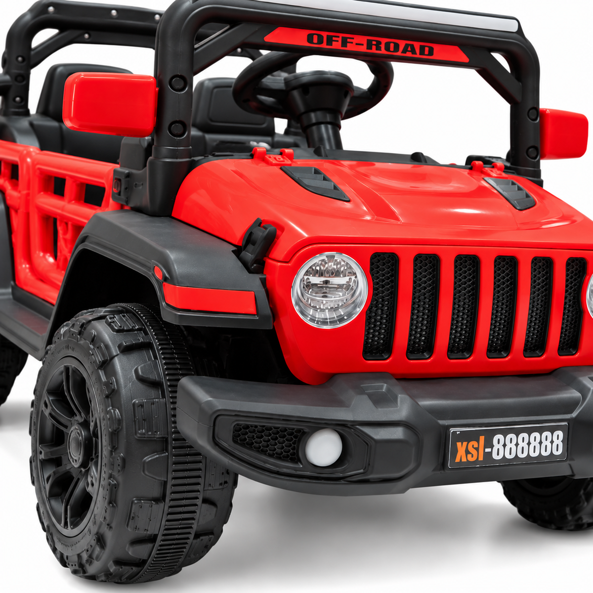 Kids' 12V Battery-Operated Ride-On Jeep Off-Road Electric Toy Car