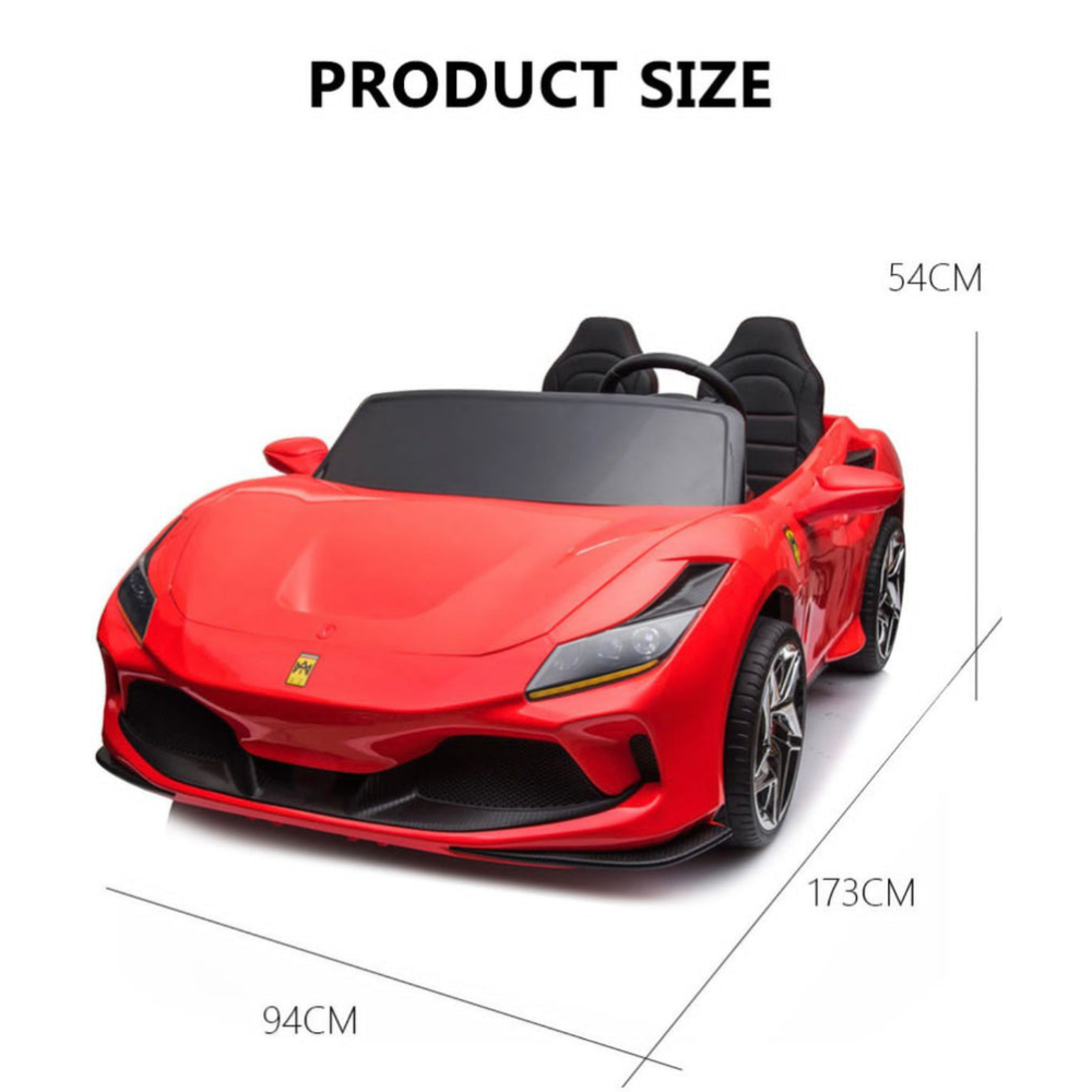 24V Ferrari F8 Style Kids Electric Ride-On Car XXL 2-Seater with Remote Control