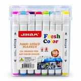 Twin Marker Pen 48 Pcs Set Dual Tip Markers for Adult Coloring and Art