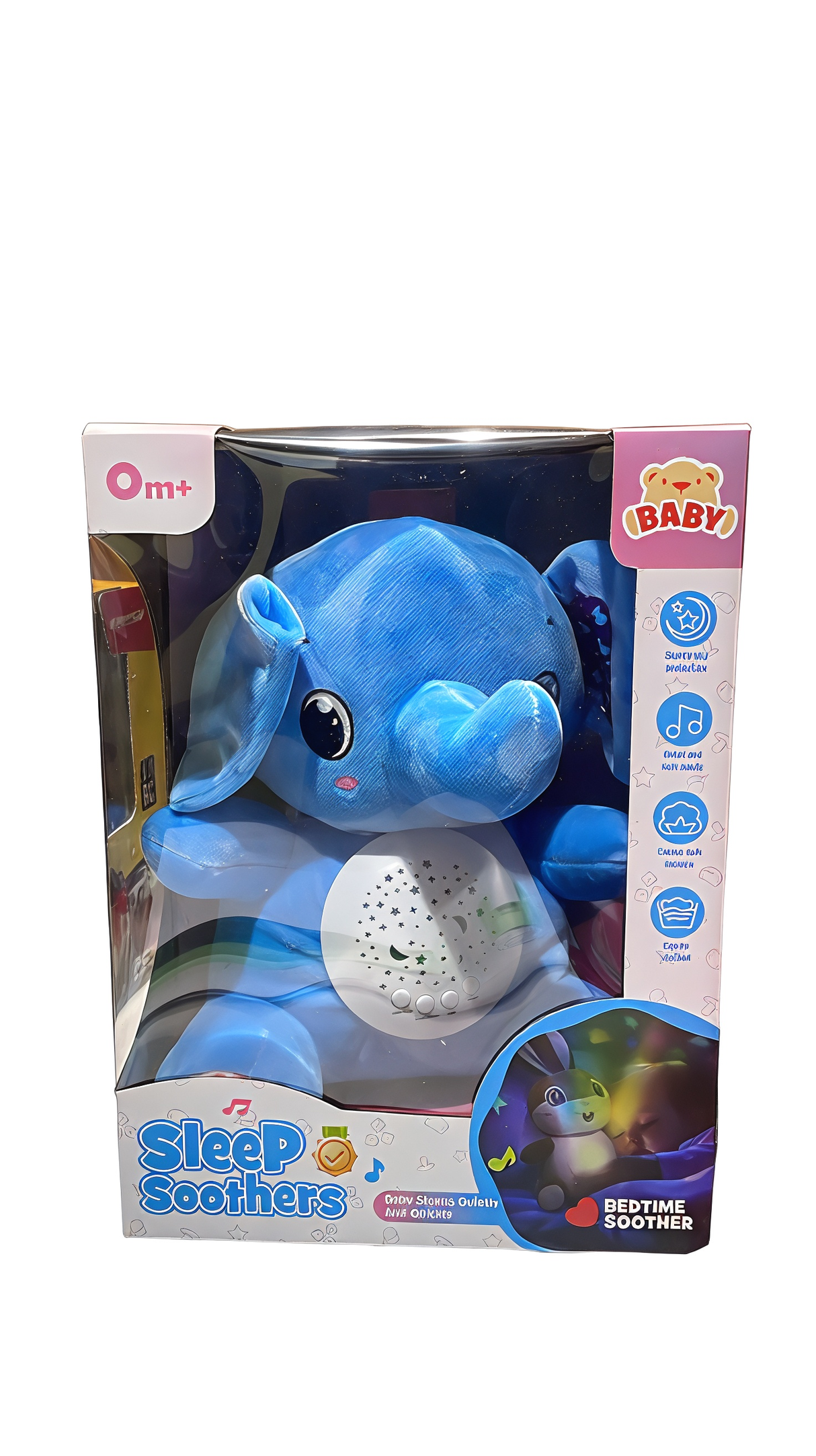 Calming Elephant Baby Soother Plush - Vibrations & Sounds for Newborns