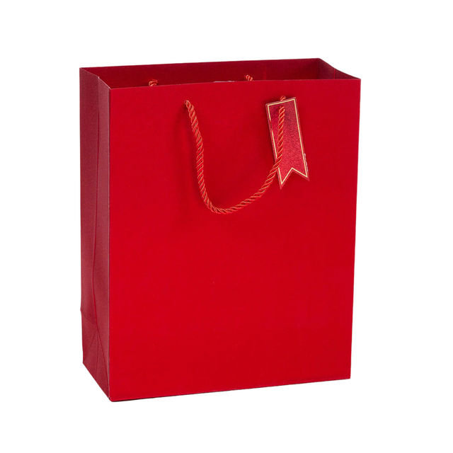 Paper Gift Bag Red Color 26x32x12