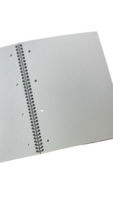 A4 Spiral Notebook – Squared, Card Cover – Metallic JO
