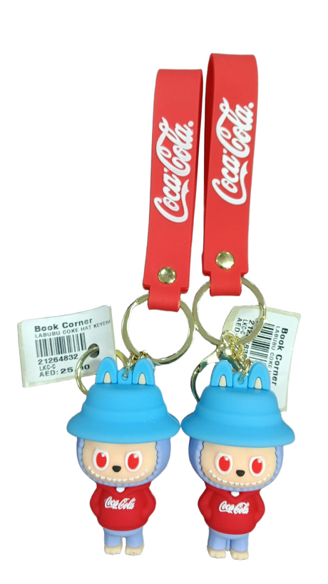 Labubu Coke Hat Keychain