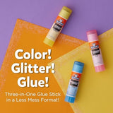 Elmers Color 'n Glitz Glue Sticks 12-Pack