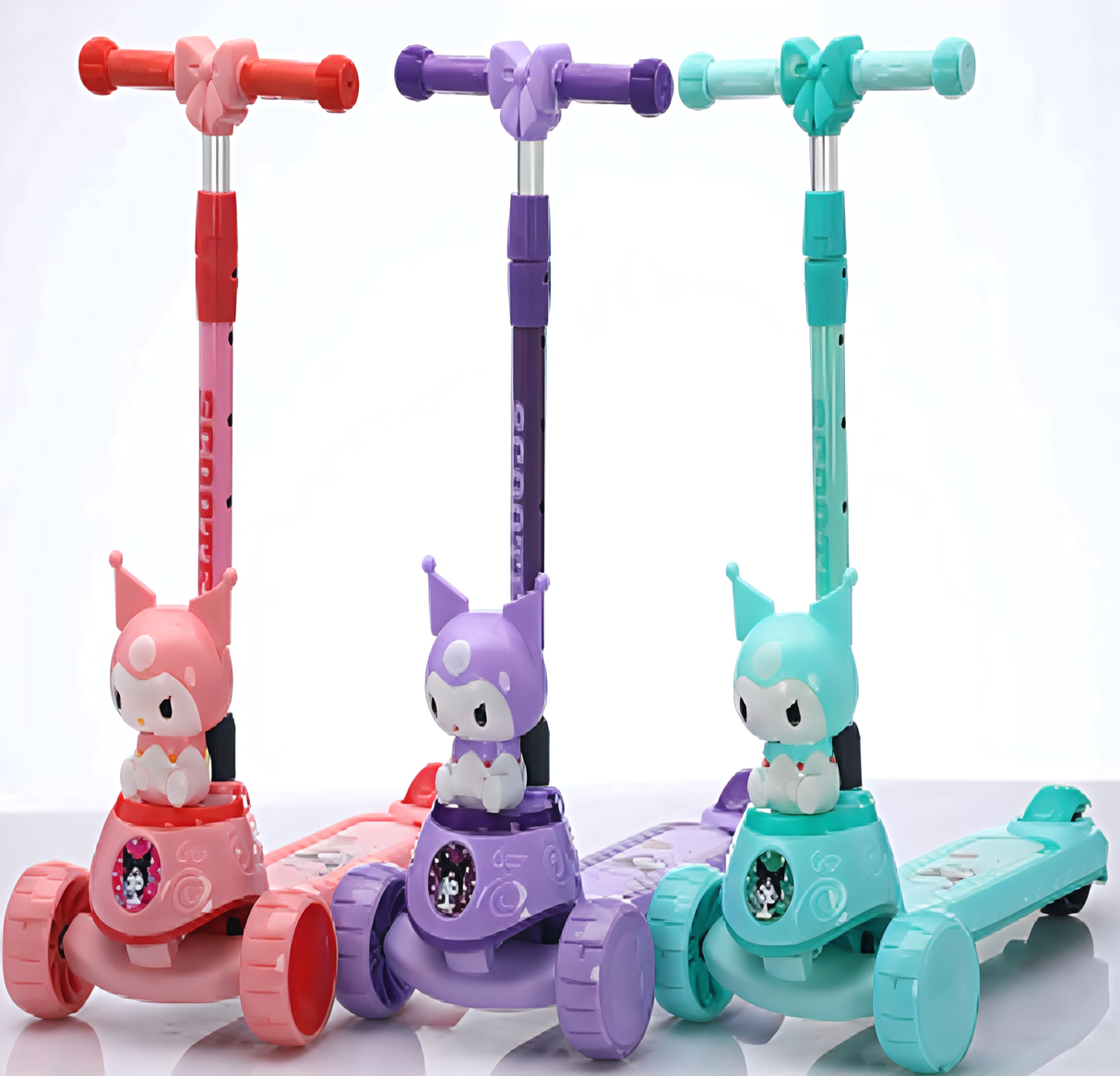 Kuromi Kids 3-Wheel Kick Scooter