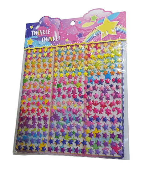 Star Puffy Sticker Double Sheet Assorted Set of 2