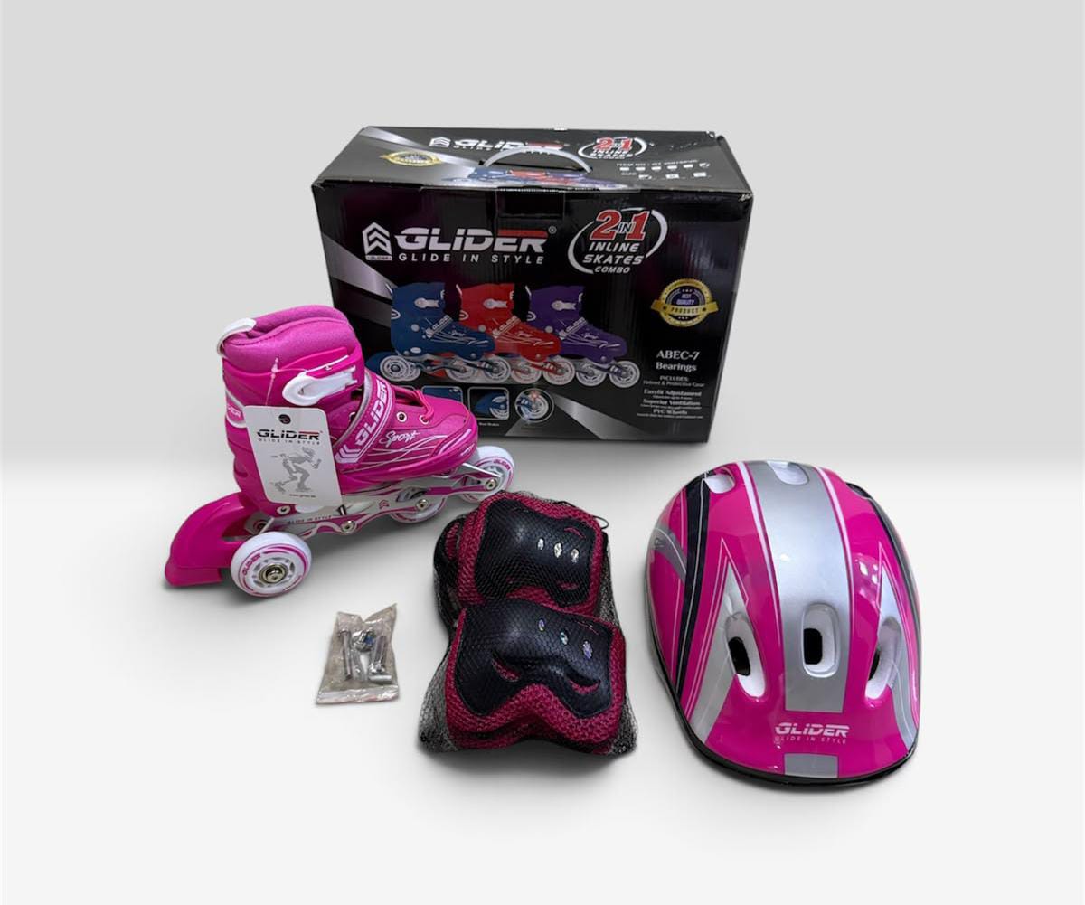 Inline Skate Shoes with Lights – Size 31–34 – 6 Assorted