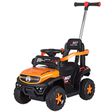 Pro Ride 3-in-1 Ride-On Artic Mini Jeep with Push Handle Orange