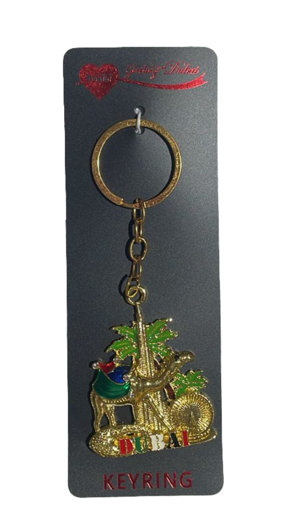 Camel Metal Keychain with Buildings
