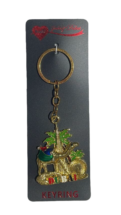 Camel Metal Keychain with Buildings