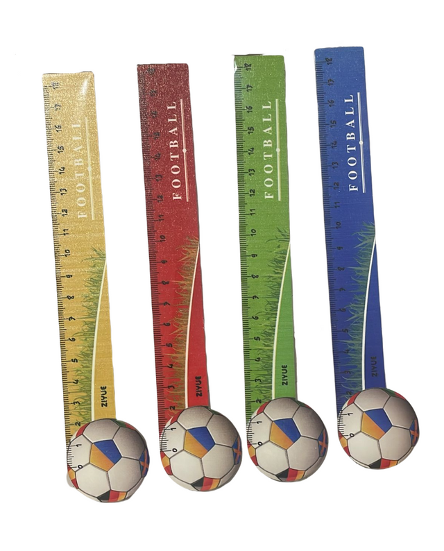 Wood Ruler Football (Assorted Designs, Sold as Single)
