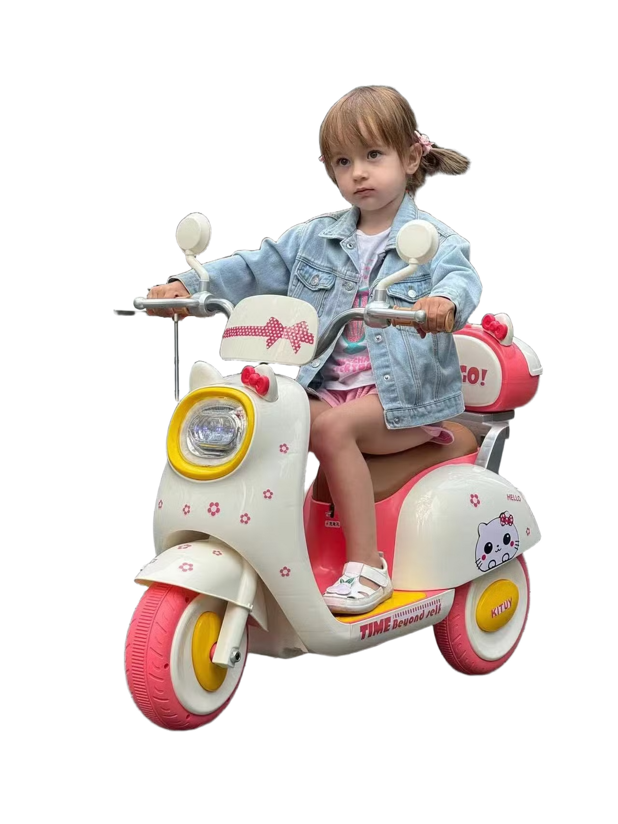 White Vespa Scooter Ride-On Electric for Kids