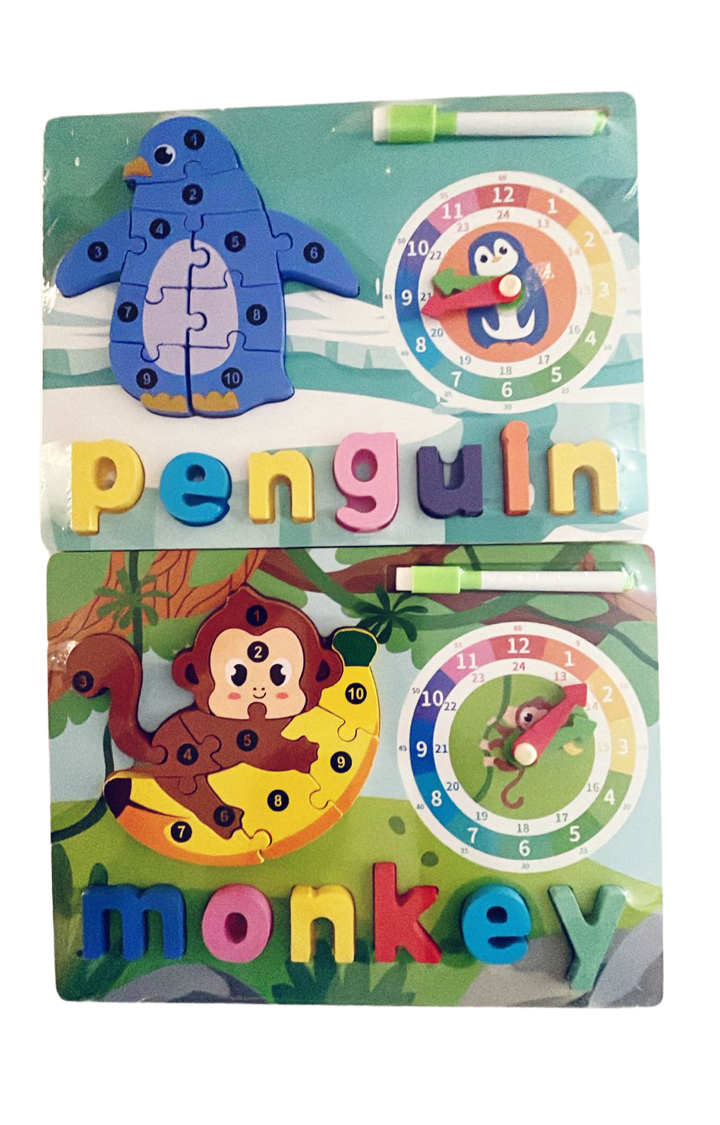 Wooden Puzzle (Assorted Colors, Sold As Single)