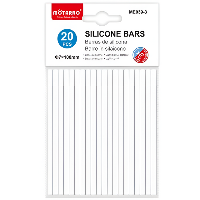 Motarro ME039-3 Spare Silicone Rods 7x100mm set of 20 pieces for replacements