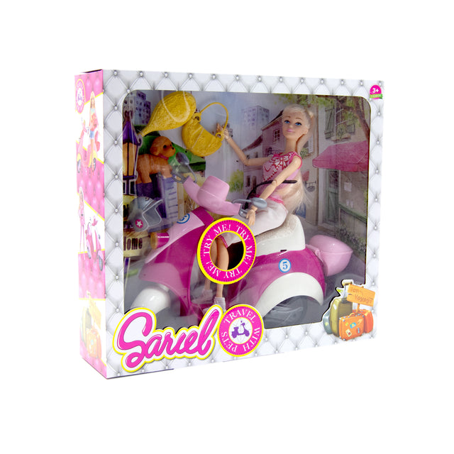 Links to FASHION DOLL WITH SCOOTER PLAY SET ASSORTED  by 