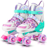 Mermaid Adjustable Roller Skates Flashing Wheels