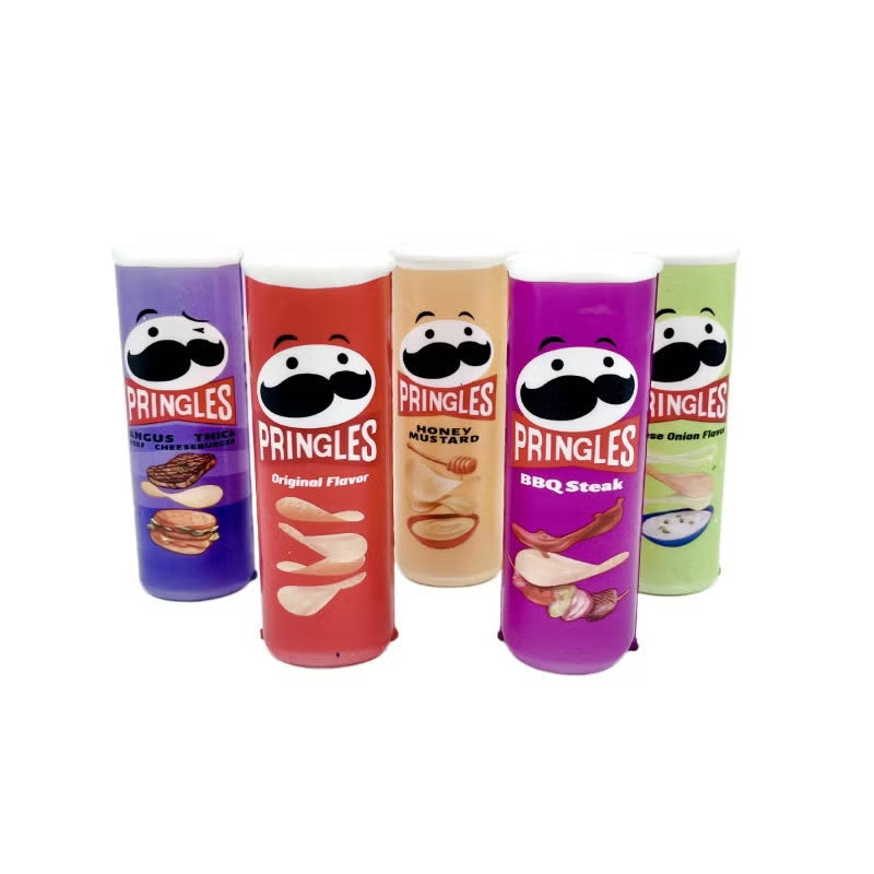Slow Rebound Chip Bucket Squishy Toy with realistic potato chip bucket design and PU foam slow-rise texture