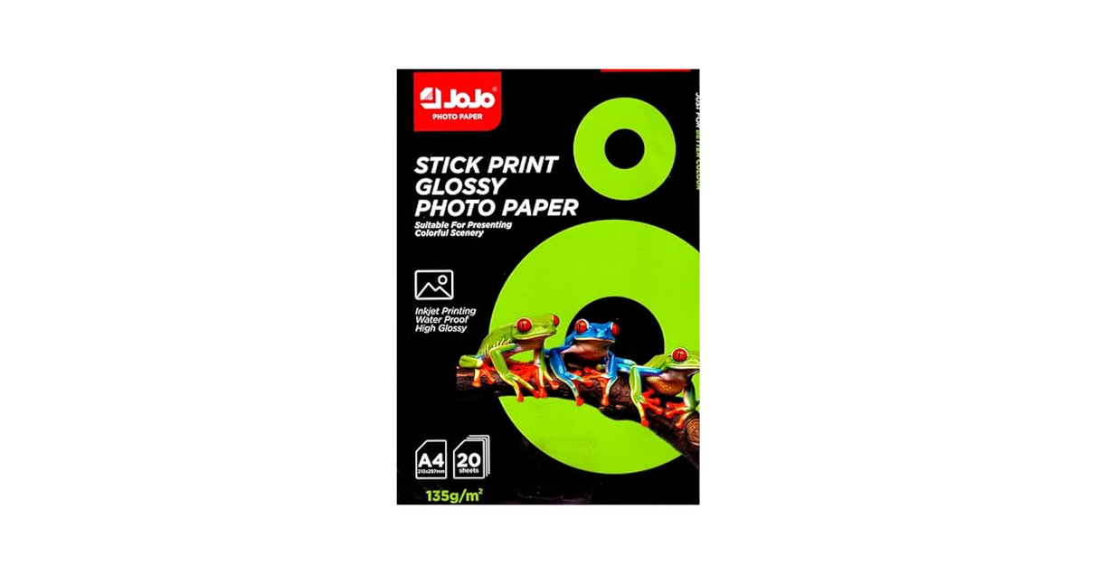 A4 Stick Print Glossy Photo Paper 210x297 mm 20 Sheets