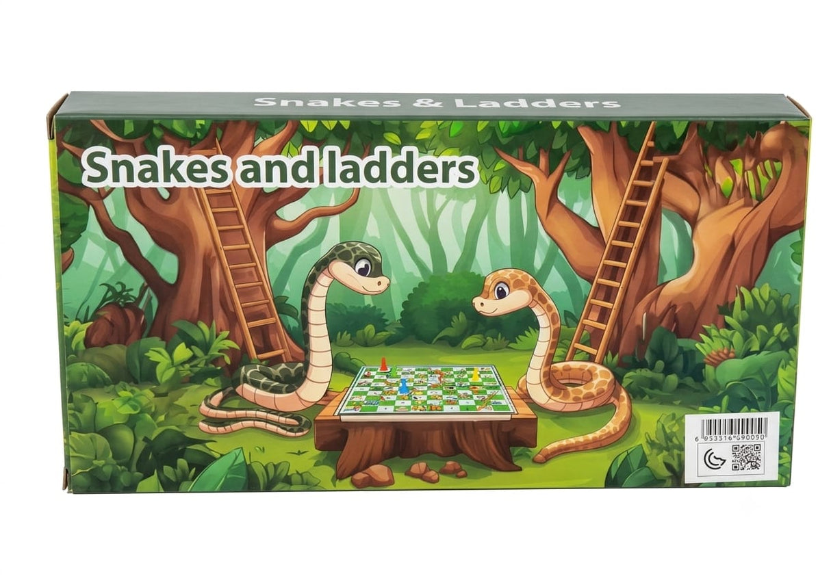 Snakes and Ladders Magnetic Board Game Set – Portable Family Travel Game