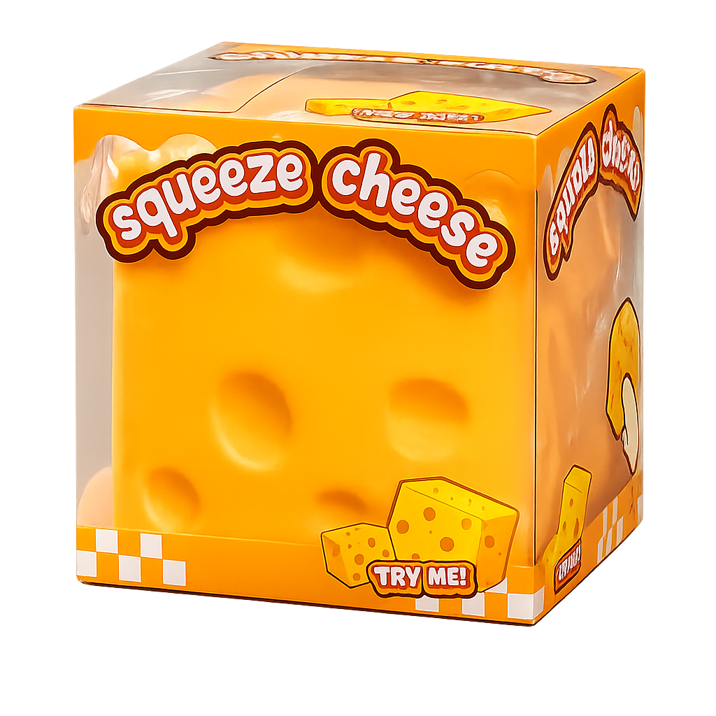 Squeeze Cheese Squishy Large – Jumbo Sensory Fidget Toy