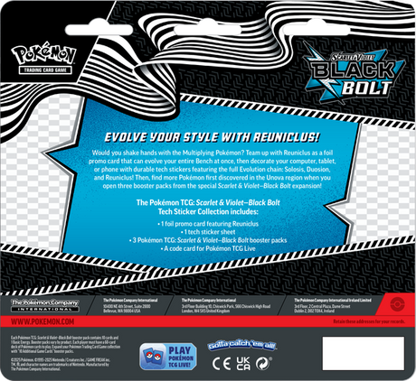 Pokemon TCG Scarlet & Violet 10.5 Black bolt Tech sticker collection