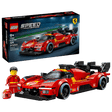 LEGO Speed Champions Ferrari 499P 77261 building kit with 329 pieces, driver minifigure, and Michelin tires