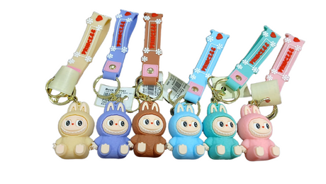Labubu Have a Seat 3D Silicone Keychain Assortment  6